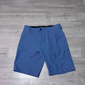 Hurley Men's All Day Hybrid 4-Way Stretch Quick Dry Shorts Blue Size 32